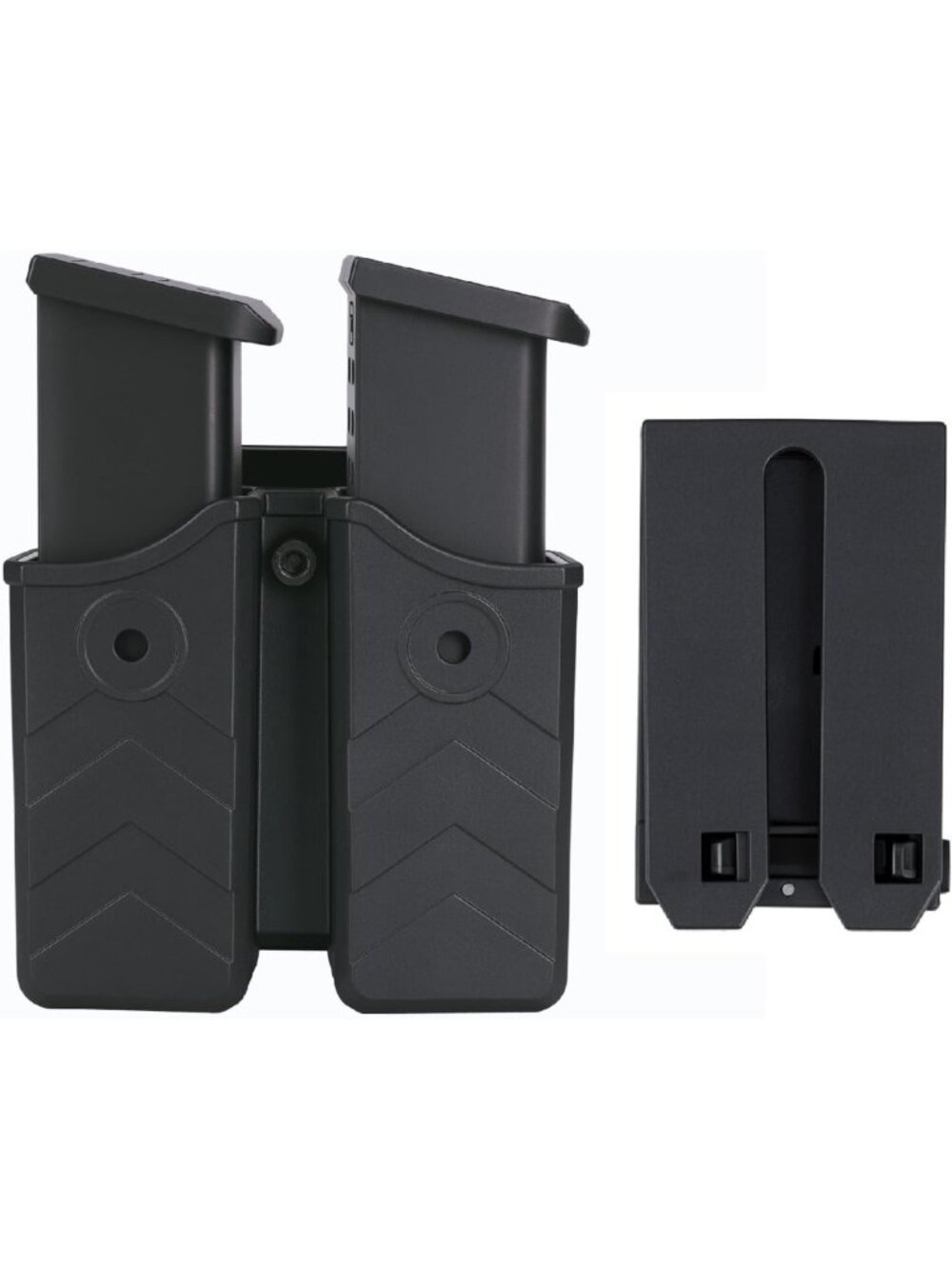 Double Magazine Holster 9mm .40 Double Stack Mag Holder Belt MOLLE